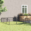 Perrera de perros vidaxl 9 m² de acero negro