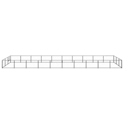 VidaXL Hondenkennel 30 m² staal zwart