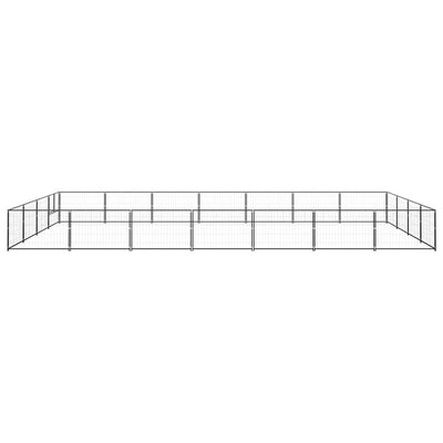 VidaXL Hondenkennel 28 m² staal zwart