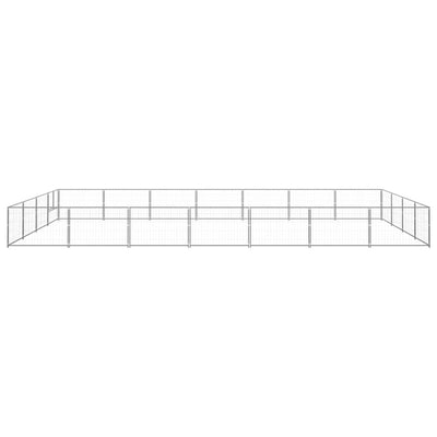 Vidaxl Dog Kennel 28 m² Acciaio in argento colorato