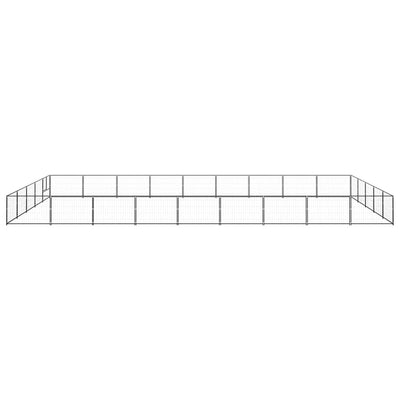 VidaXL Hondenkennel 45 m² staal zwart