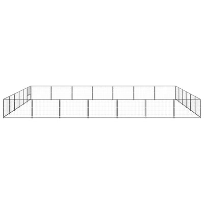 VidaXL Hondenkennel 42 m² staal zwart