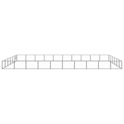 VidaXL Hondenkennel 60 m² staal zwart