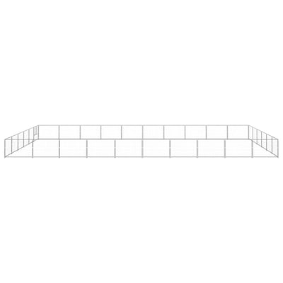 VidaXL Hondenkennel 60 m² staal zilverkleurig