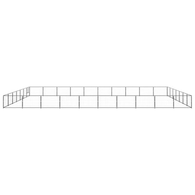 VidaXL Hondenkennel 70 m² staal zwart