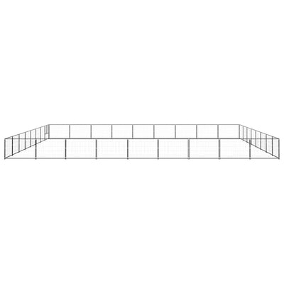 VidaXL Hondenkennel 72 m² staal zwart