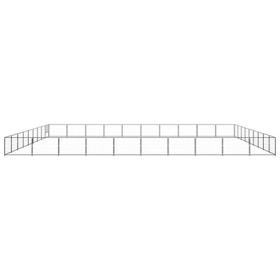 VidaXL Hondenkennel 90 m² staal zwart