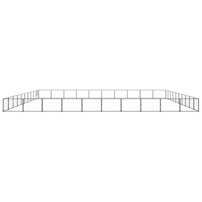 VidaXL Hondenkennel 100 m² staal zwart