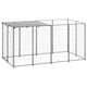 Perrera de perros de Vidaxl 2.42 m² de color plateado