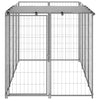 Perrera de perros de Vidaxl 2.42 m² de color plateado