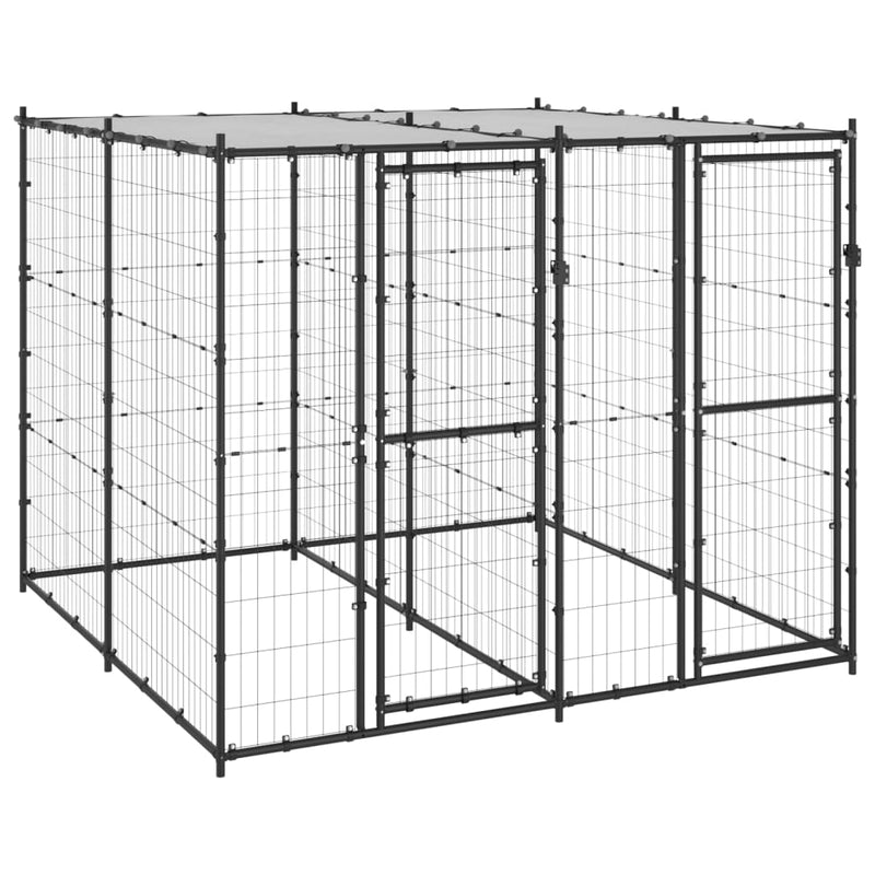 Perrera de perros de Vidaxl con techo de 4.84 m²