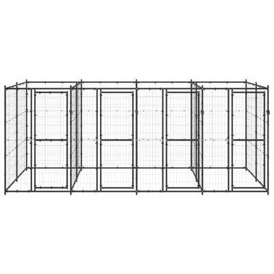 VidaXL Hondenkennel 9,68 m² staal