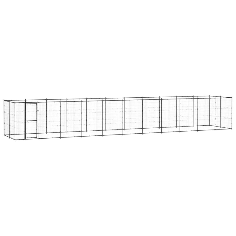 Vidaxl Dog Kennel 26,62 m² Acciaio