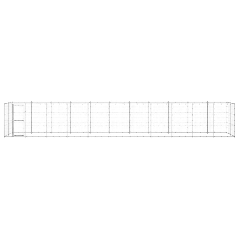 VidaXL Hondenkennel 26,62 m² gegalvaniseerd staal