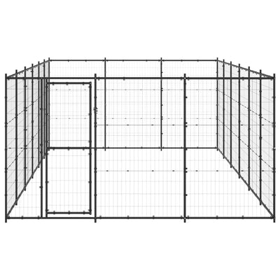 VidaXL Hondenkennel 21,78 m² staal