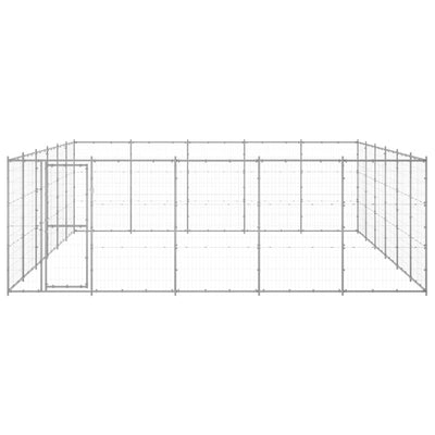Vidaxl Dog Kennel 36,3 m² Acciaio zincato