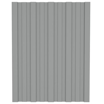 Paneles de techo Vidaxl 12 st 60x45 cm de acero galvanizado gris