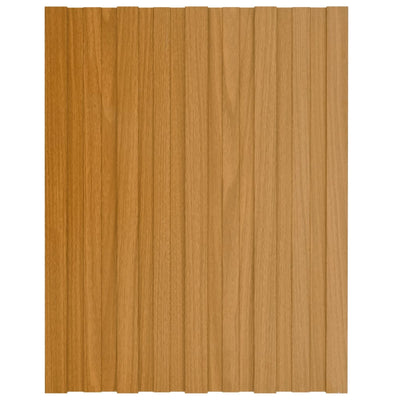 Paneles de techo de Vidaxl 12 st 60x45 cm de acero galvanizado madera clara