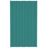 VidaXL Dakpanelen 36 st 80x45 cm gegalvaniseerd staal groen