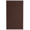 VidaXL Dakpanelen 12 st 80x45 cm gegalvaniseerd staal bruin