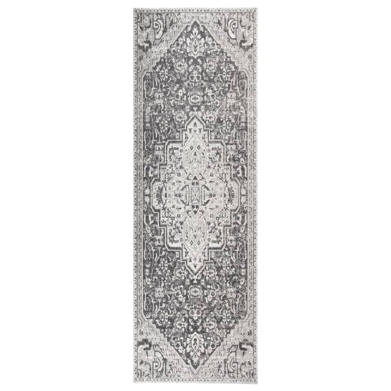 Vidaxl buitenkleed platgeweven 80x250 cm lichtgrijs