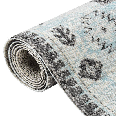 Vidaxl tappeto esterno piatto intrecciato 80x150 cm verde e grigio