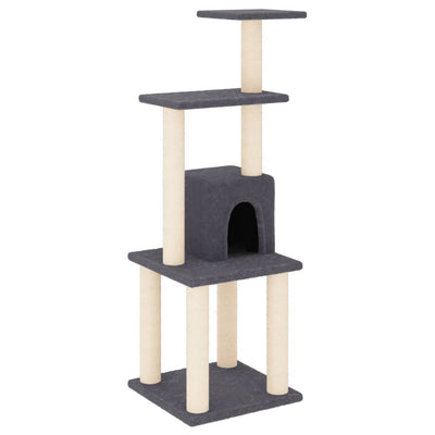Vidaxl Cat Grakeding Post con pali di graffi di sisal 105 cm grigio scuro