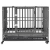 Vidaxl Dog Bank con ruote 102x72x85 cm in acciaio