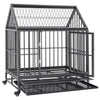 Vidaxl Dog Bank con ruote e tetto 92x62x106 cm in acciaio