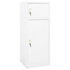 Gabinete de silla de montar Vidaxl 53x53x140 cm de acero blanco