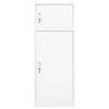 Gabinete de silla de montar Vidaxl 53x53x140 cm de acero blanco