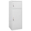 Gabinete de silla de montar Vidaxl 53x53x140 cm de acero gris claro