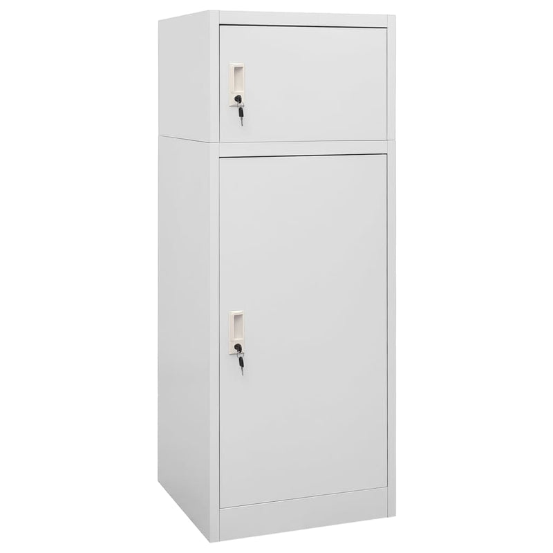 Gabinete de silla de montar Vidaxl 53x53x140 cm de acero gris claro