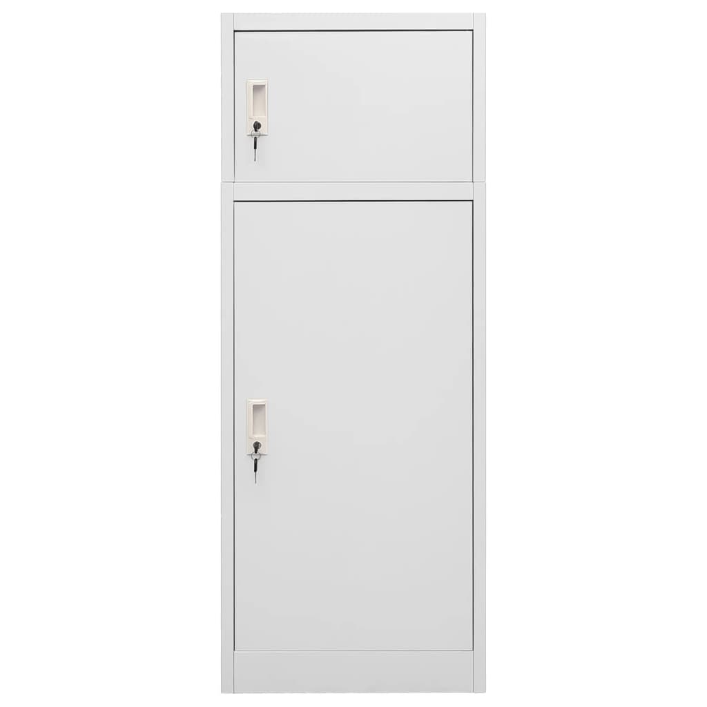 Gabinete de silla de montar Vidaxl 53x53x140 cm de acero gris claro