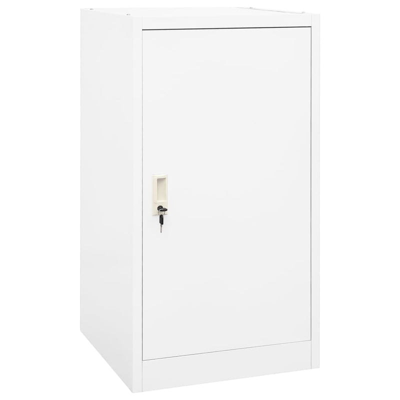 Gabinete de silla de montar Vidaxl 53x53x105 cm de acero blanco