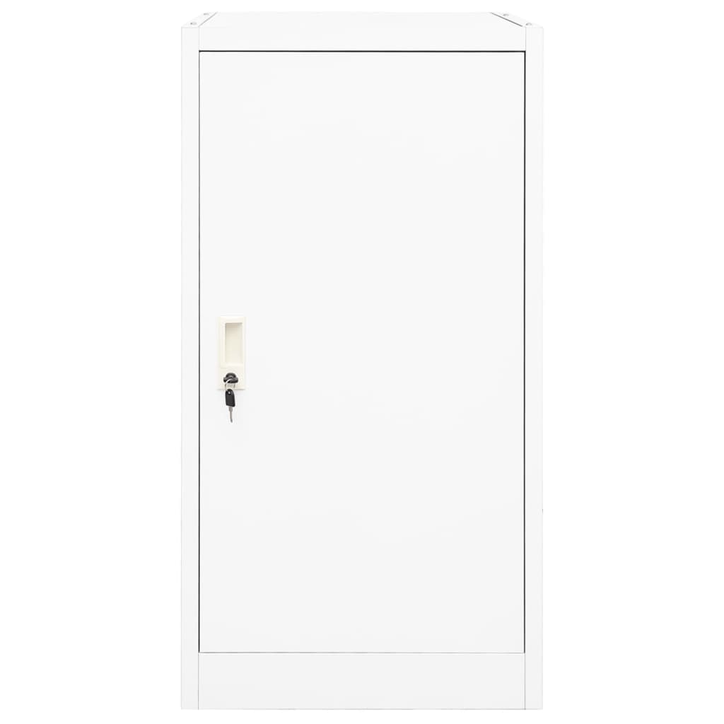 Gabinete de silla de montar Vidaxl 53x53x105 cm de acero blanco