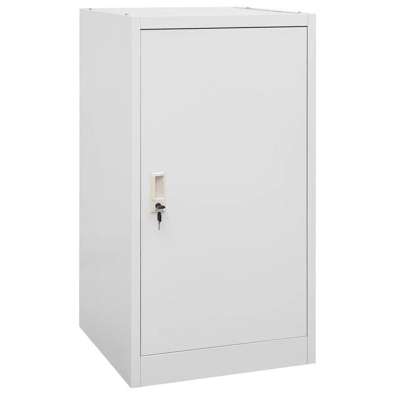 Gabinete de silla de montar Vidaxl 53x53x105 cm de acero gris claro
