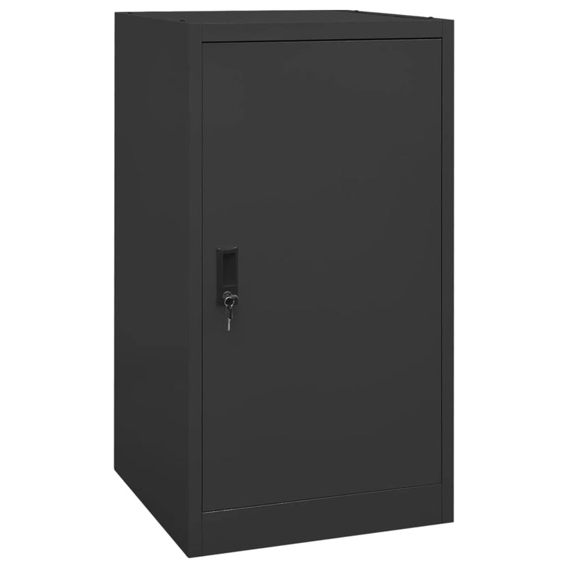 Gabinete de silla de montar Vidaxl 53x53x105 cm de acero antracita