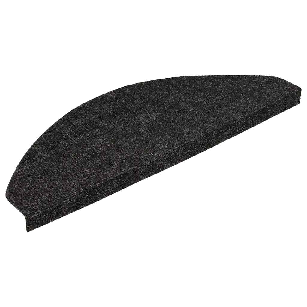 Vidaxl tappetini per autoadesivo 15 st 56x17x3 cm nero