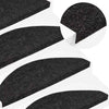 Vidaxl tappetini per autoadesivo 15 st 56x17x3 cm nero