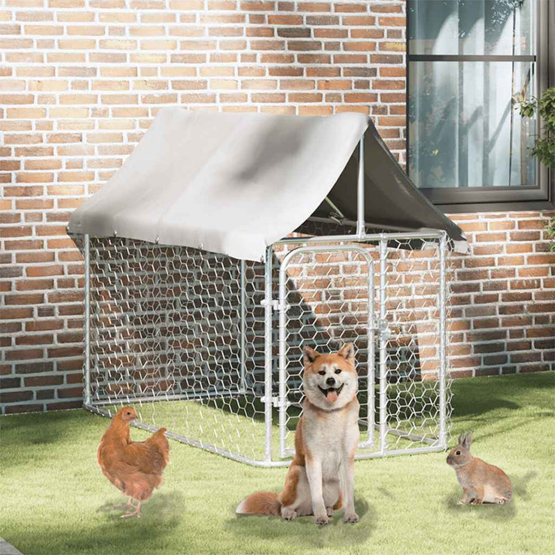 Perrera de perros de Vidaxl para el exterior con techo 200x100x150 cm