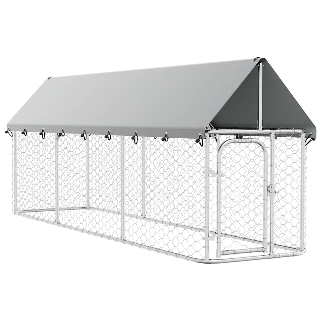 Perrera de perros de Vidaxl para el exterior con techo 400x100x150 cm
