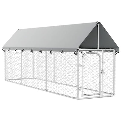 Vidaxl Dog Kennel per l'esterno con tetto 400x100x150 cm