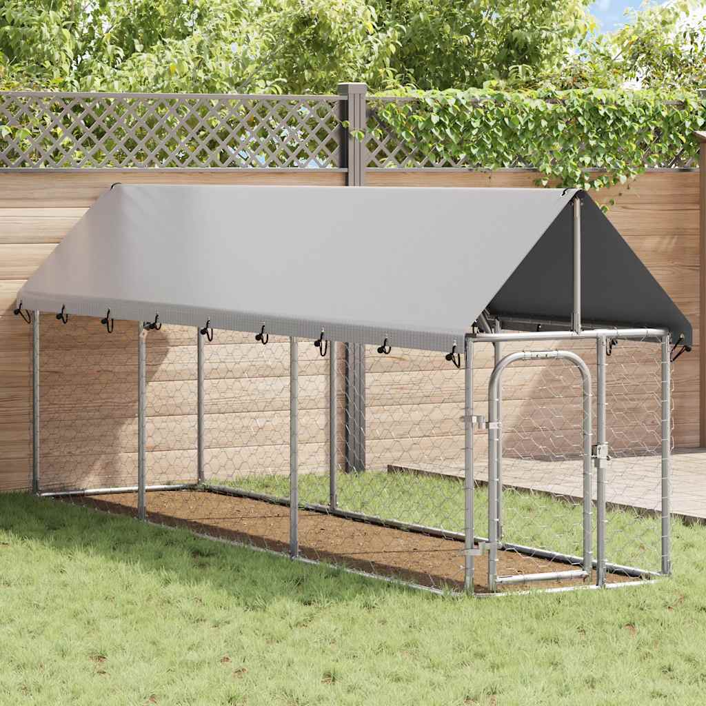 Perrera de perros de Vidaxl para el exterior con techo 400x100x150 cm