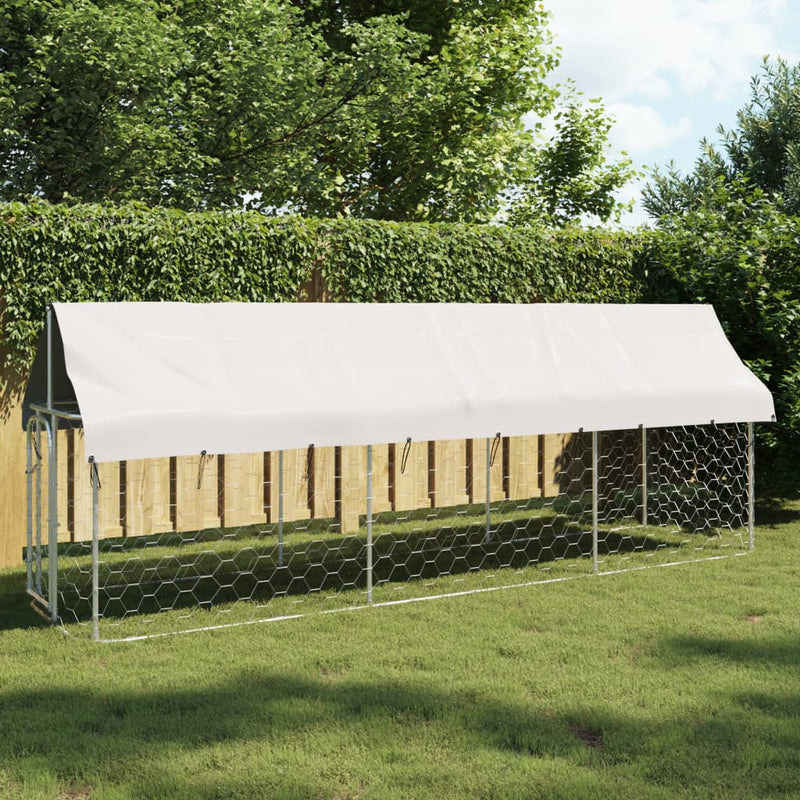 Vidaxl Dog Kennel per l'esterno con tetto 400x100x150 cm
