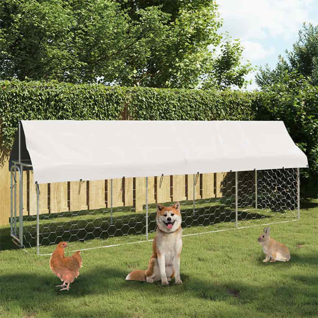 Perrera de perros de Vidaxl para el exterior con techo 400x100x150 cm