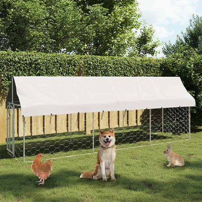 Vidaxl Dog Kennel per l'esterno con tetto 400x100x150 cm