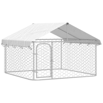 Vidaxl Dog Kennel per l'esterno con tetto 200x200x150 cm