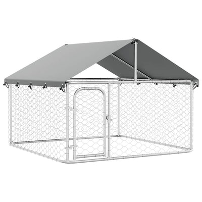 Perrera de perros de Vidaxl para el exterior con techo 200x200x150 cm