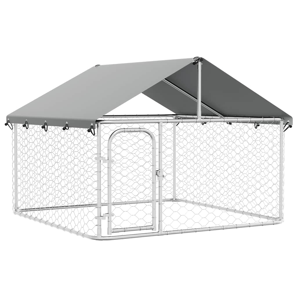 Perrera de perros de Vidaxl para el exterior con techo 200x200x150 cm